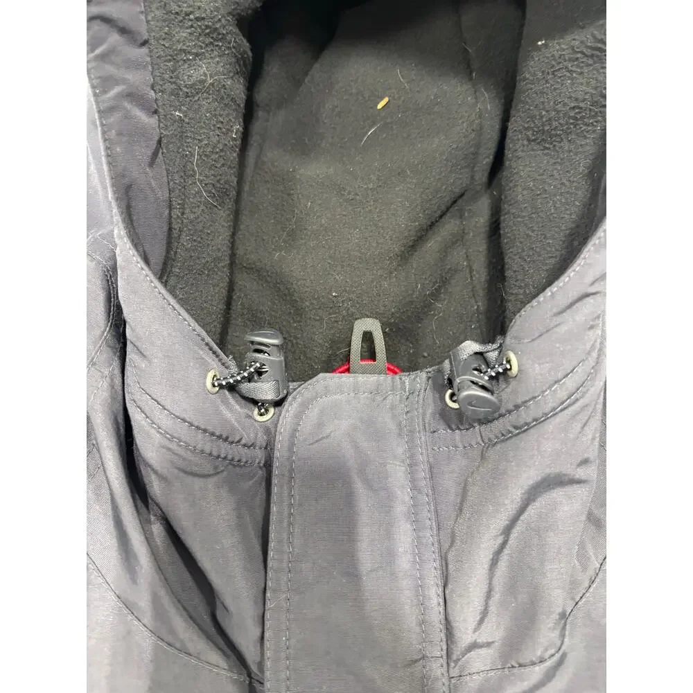 VTG Y2K Nike Technical Parka Jacket Grey‎ Red Size XL Center Swoosh Style